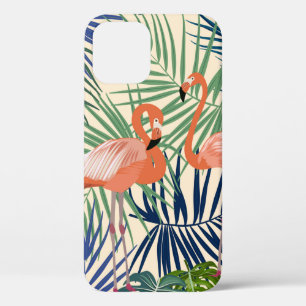 Funda Para iPhone 12 Patrón tropical sin fisuras con flamingo. Botany d