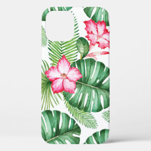 Funda Para iPhone 12 Patrón tropical transparente