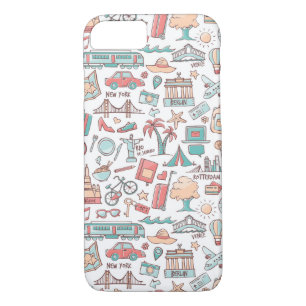 Funda Para iPhone 8/7 Patrón turístico Pastel