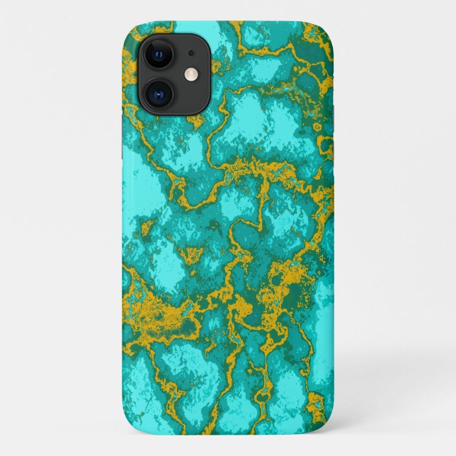 Funda De Case-Mate Para iPhone Patrón turquesa (Reverso)