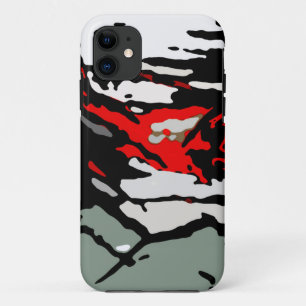 Funda Para iPhone 11 Patrón turquesa rojo blanco negro