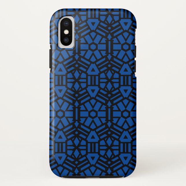 Funda De Case-Mate Para iPhone Patrón único azul profundo (Reverso)