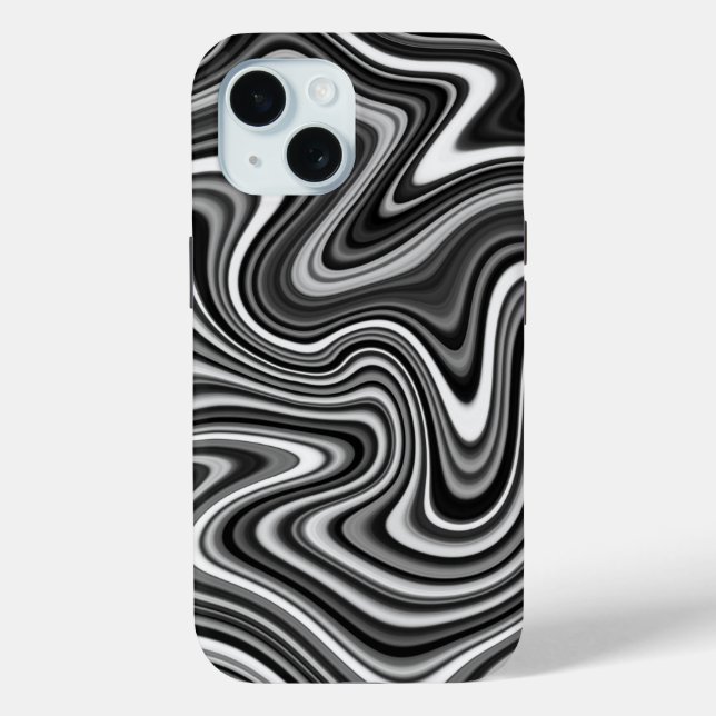 Funda De Case-Mate Para iPhone Patrón único blanco y negro de Guay (Reverso )