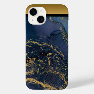 Funda Para iPhone 14 De Case-Mate Patrón único de mármol dorado azul iPhone / Androi