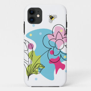 Funda Para iPhone 11 Patrón vectorial de moda de una flor de verano en