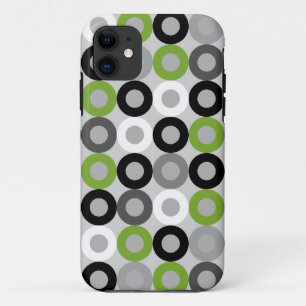 Funda Para iPhone 11 Patrón vectorial de puntos blancos y negros