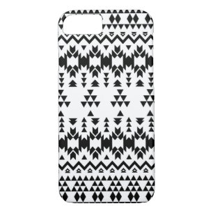 Funda Para iPhone 8/7 Patrón vectorial geométrico azteca blanco y negro