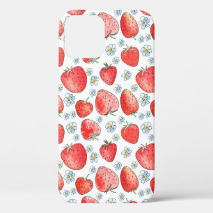 Funda Para iPhone 12 Patrón veraniego de fresa fresca y brillante. Wate