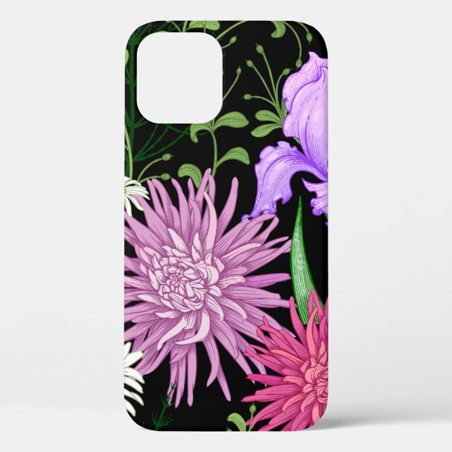 Funda De Case-Mate Para iPhone Patrón veraniego sin foco. Flores silvestres, camo (Reverso )