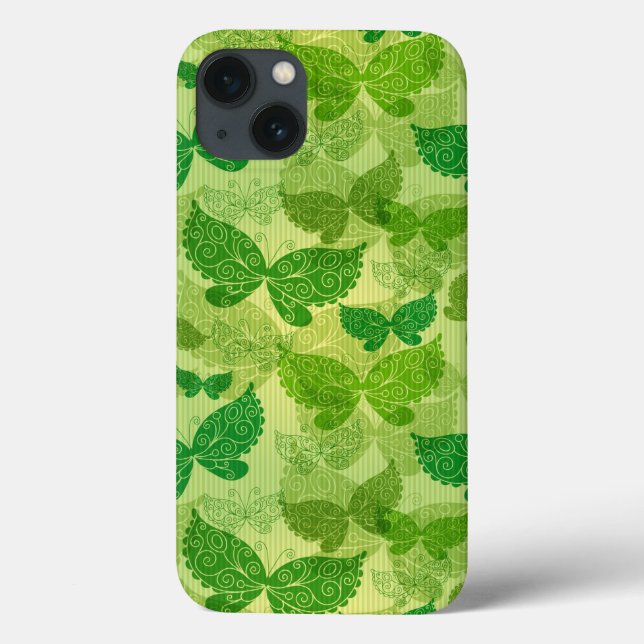 Funda De Case-Mate Para iPhone Patrón verde de primavera (Reverso)