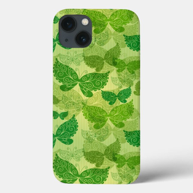 Funda De Case-Mate Para iPhone Patrón verde de primavera (Reverso)