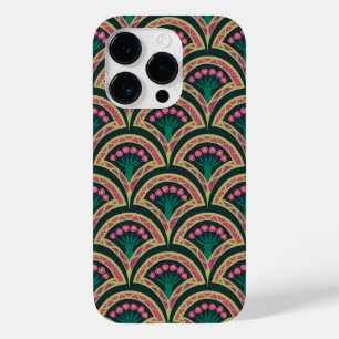 Funda Para iPhone 14 Pro De Case-Mate patrón verde en forma de concha