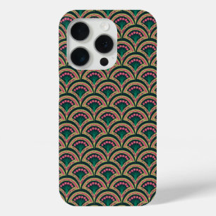 Funda Para iPhone 15 Pro patrón verde en forma de concha