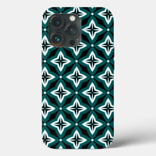 Funda Para iPhone 13 Pro Patrón verde negro y blanco de los ogeos