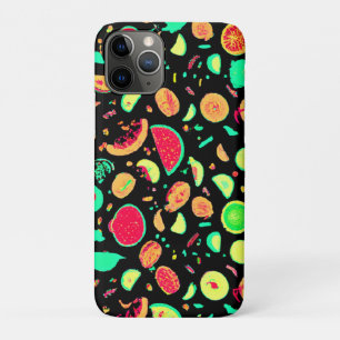 Funda Para iPhone 11 Pro Patrón vibrante de frutas de neón