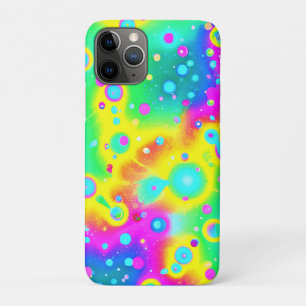 Funda Para iPhone 11 Pro Patrón Vibrante de Llama de Neón