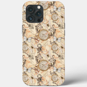 Funda Para iPhone 13 Pro Max Patrón victoriano vintage Shabby Chic Country