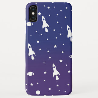 Funda Para iPhone XS Max patrón vintage de cohetes espaciales