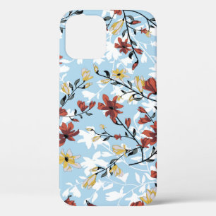 Funda Para iPhone 12 Patrón vintage de flores sin costura. Bab floral s