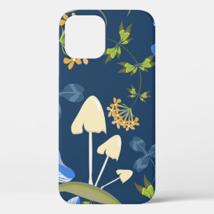 Funda Para iPhone 12 Patrón vintage floral sin costura con flores, pulg