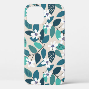 Funda Para iPhone 12 Patrón vintage floral sin costuras. Hermoso f blan