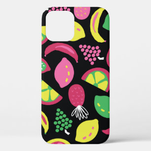 Funda Para iPhone 12 Patrón vintage sin fisuras negro verde