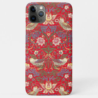 Funda Para iPhone 11 Pro Max Patrón Vintage William Morris Strawberry Thief