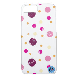 Funda Para iPhone 8/7 Patrón violeta de Polkadot