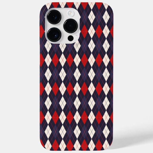 Funda De Case-Mate Para iPhone Patrón violeta rojo profundo (Reverso)