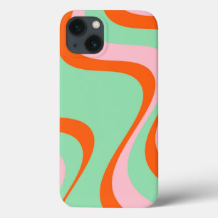 Funda Para iPhone 13 Patrón Y2K colorido de Swirl Groovy Retro