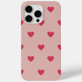 Funda Para iPhone 15 Pro Max Patrón Y2K De Corazón Retro Rosa Con Fondo Rosa