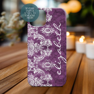 Funda Para iPhone 14 De Case-Mate Patrón y nombre de la damáscara de época de Plu