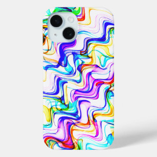 Funda Para iPhone 15 Patrón Zig Zag de ondas múltiples de Guay
