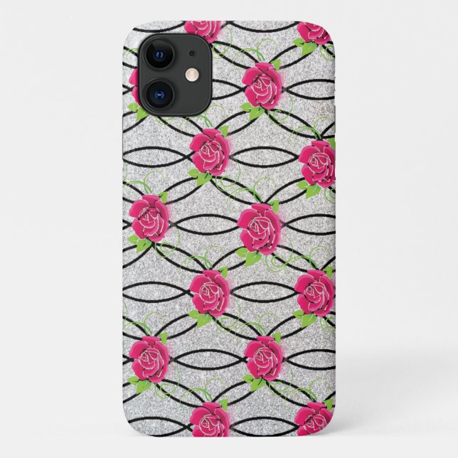 Funda De Case-Mate Para iPhone Patrón Zig Zag, flor (Reverso)