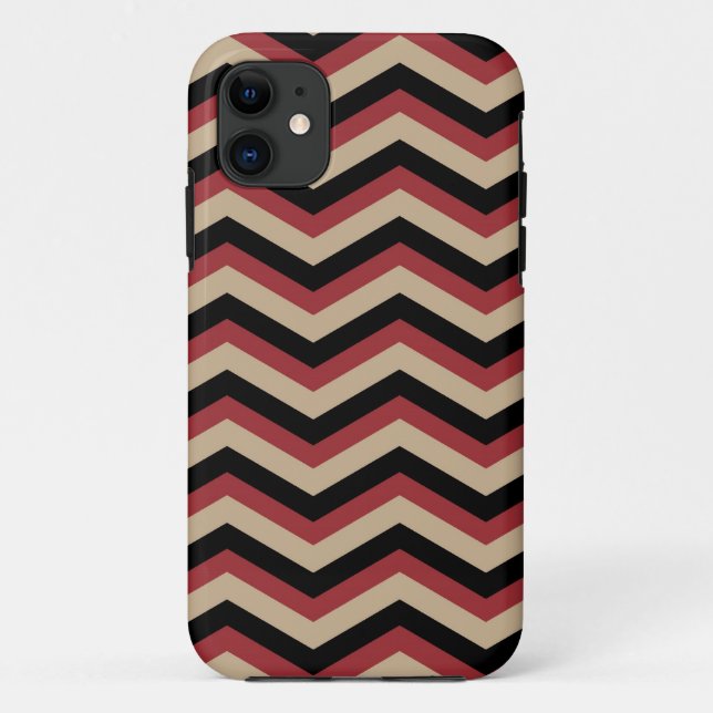 Funda De Case-Mate Para iPhone Patrón Zig Zag moderno (Reverso)