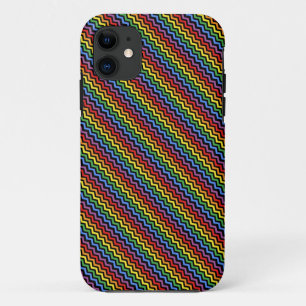 Funda Para iPhone 11 Patrón ZigZag Arcoíris