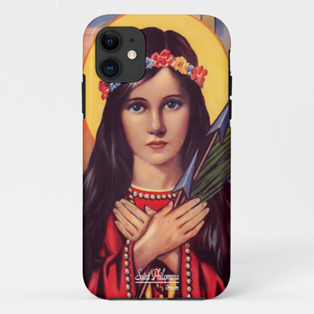 Funda De Case-Mate Para iPhone Patrona juvenil de Santa Filomena (Reverso)