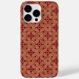 FUNDA PARA iPhone 14 PRO MAX DE Case-Mate PATRONES DE ARTE DECO ROJO Y ORO