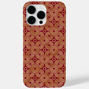 FUNDA PARA iPhone 14 PRO MAX DE Case-Mate PATRONES DE ARTE DECO ROJO Y ORO