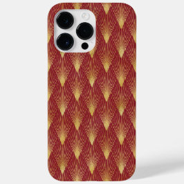 FUNDA PARA iPhone 14 PRO MAX DE Case-Mate PATRONES DE ARTE DECO ROJO Y ORO
