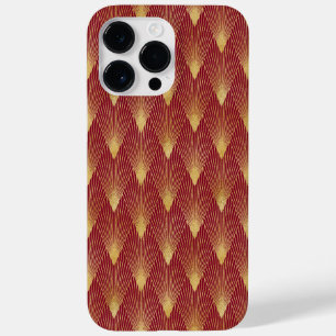 FUNDA PARA iPhone 14 PRO MAX DE Case-Mate PATRONES DE ARTE DECO ROJO Y ORO