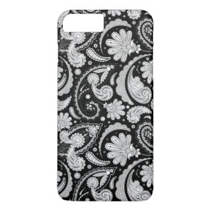 Funda Para iPhone 8 Plus/7 Plus Patrones de cachemira vintage en blanco y negro li