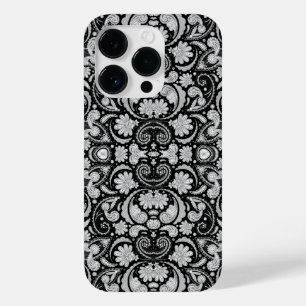 Funda Para iPhone 14 Pro De Case-Mate Patrones de cachemira vintage negros y blancos lin