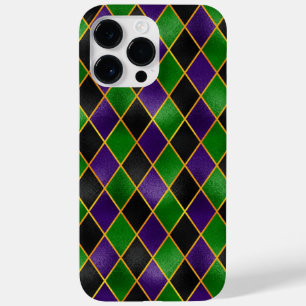 FUNDA PARA iPhone 14 PRO MAX DE Case-Mate PATRONES DE DIAMANTE DE BLACKPURPLE VERDE GOLD MAR