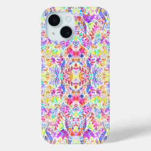 Funda Para iPhone 15 Patrones de flores abstractas de color