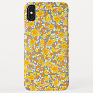Funda Para iPhone XS Max Patrones de flores blancas amarillas naranjas cort