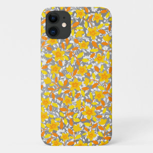 Funda Para iPhone 11 Patrones de flores blancas amarillas naranjas lind