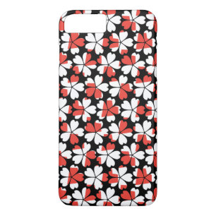 Funda Para iPhone 8 Plus/7 Plus Patrones de flores rojas blancas lindas