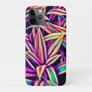Funda Para iPhone 11 Pro Patrones de hojas de neón revelados