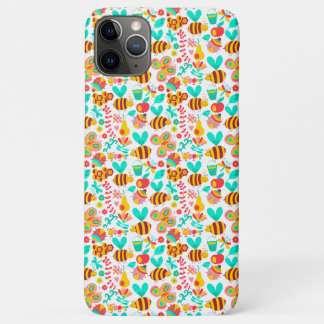 Funda Para iPhone 11 Pro Max Patrones de insectos coloridos lindos